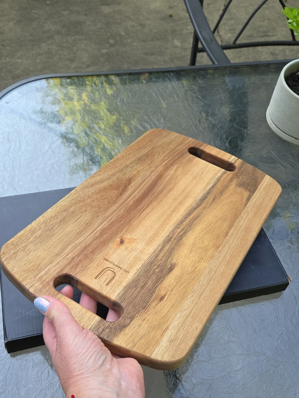 Uncommon James Acacia Wood Cheese Board Charcuterie Serving Board 15